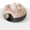 MeowNest Peekaboo Felt Cat Cave - Khaki