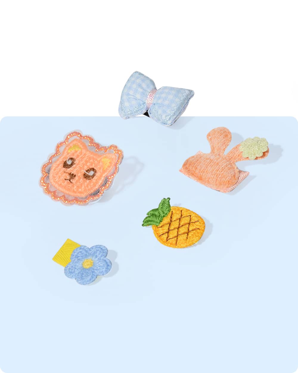 Dog Snap Hair Clips - Pineapple - stringsmall