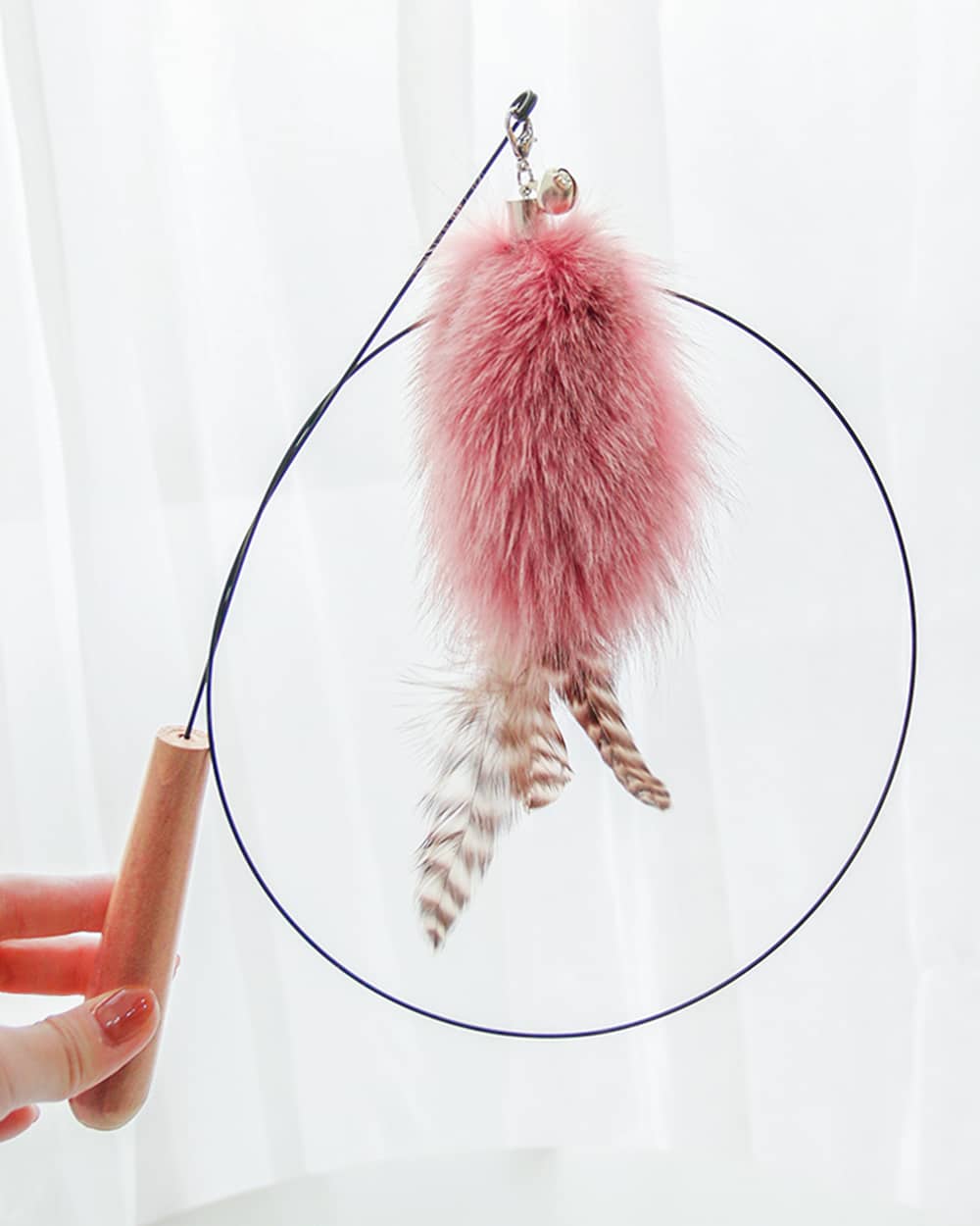 Feather Cat Teaser Wand With Bell | Interactive Cat Toys – BELLA & PAL Official Website