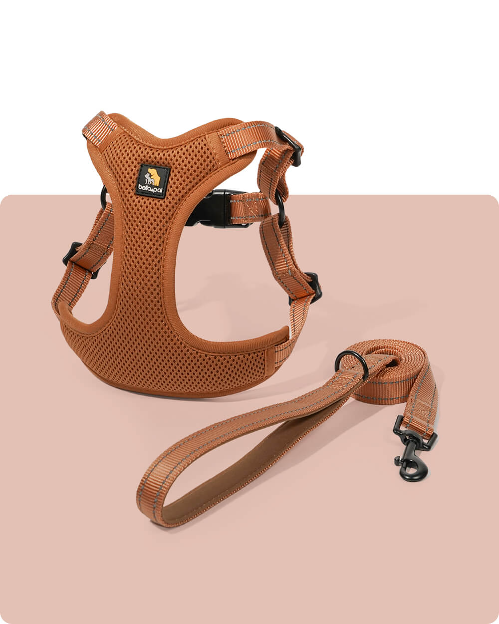 OxyMesh Flexi Step-in Harness and Leash Set - Mocha