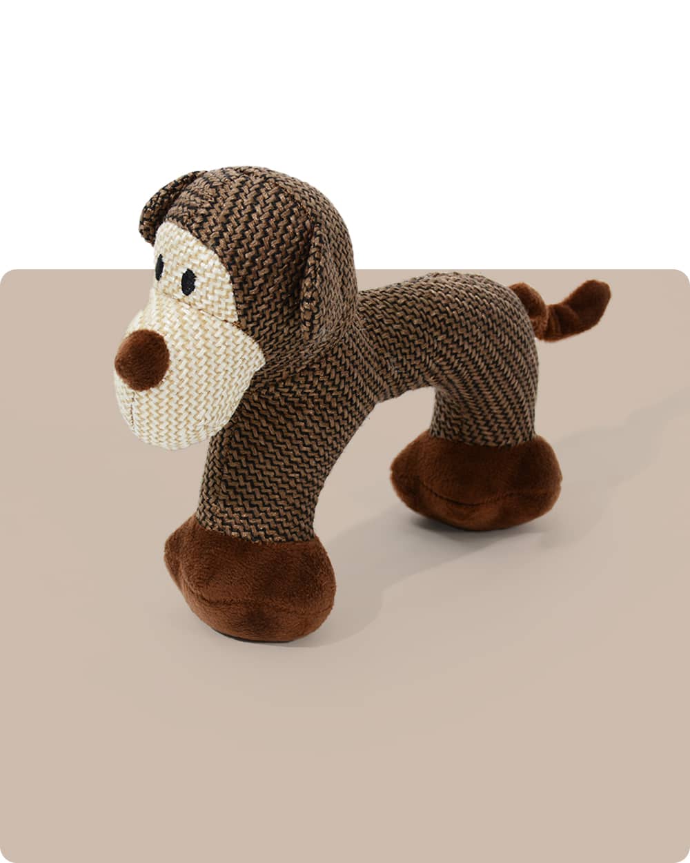 Plush Squeaky Dog Toy - Monkey