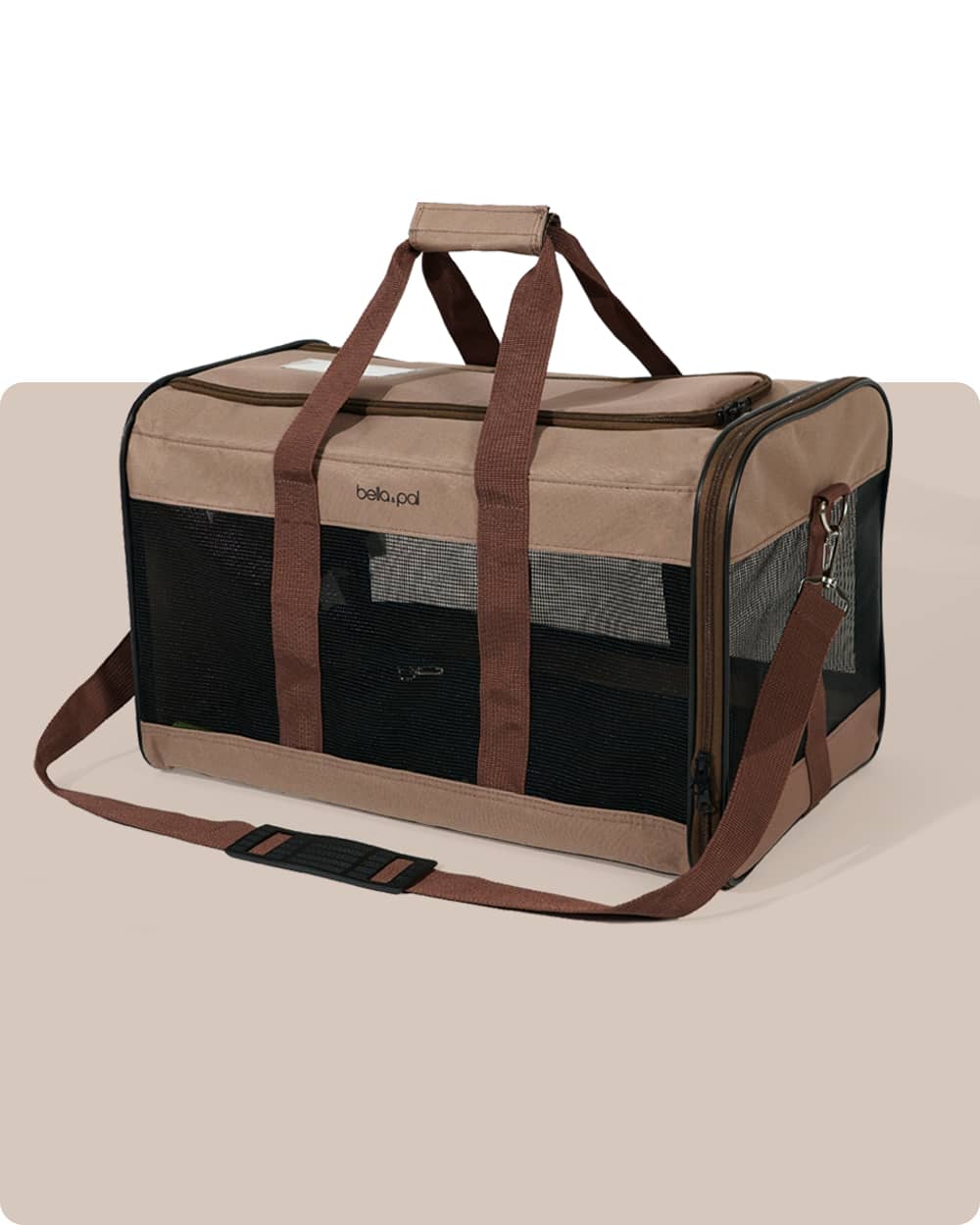 Portable Pet Travel Carrier - Choco Brown - stringsmall