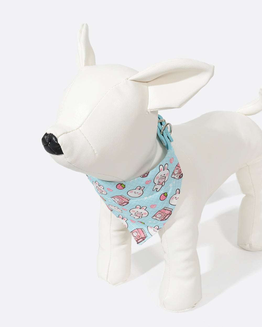 Reversible Dog Bandana with Collar - Berry Bunnies