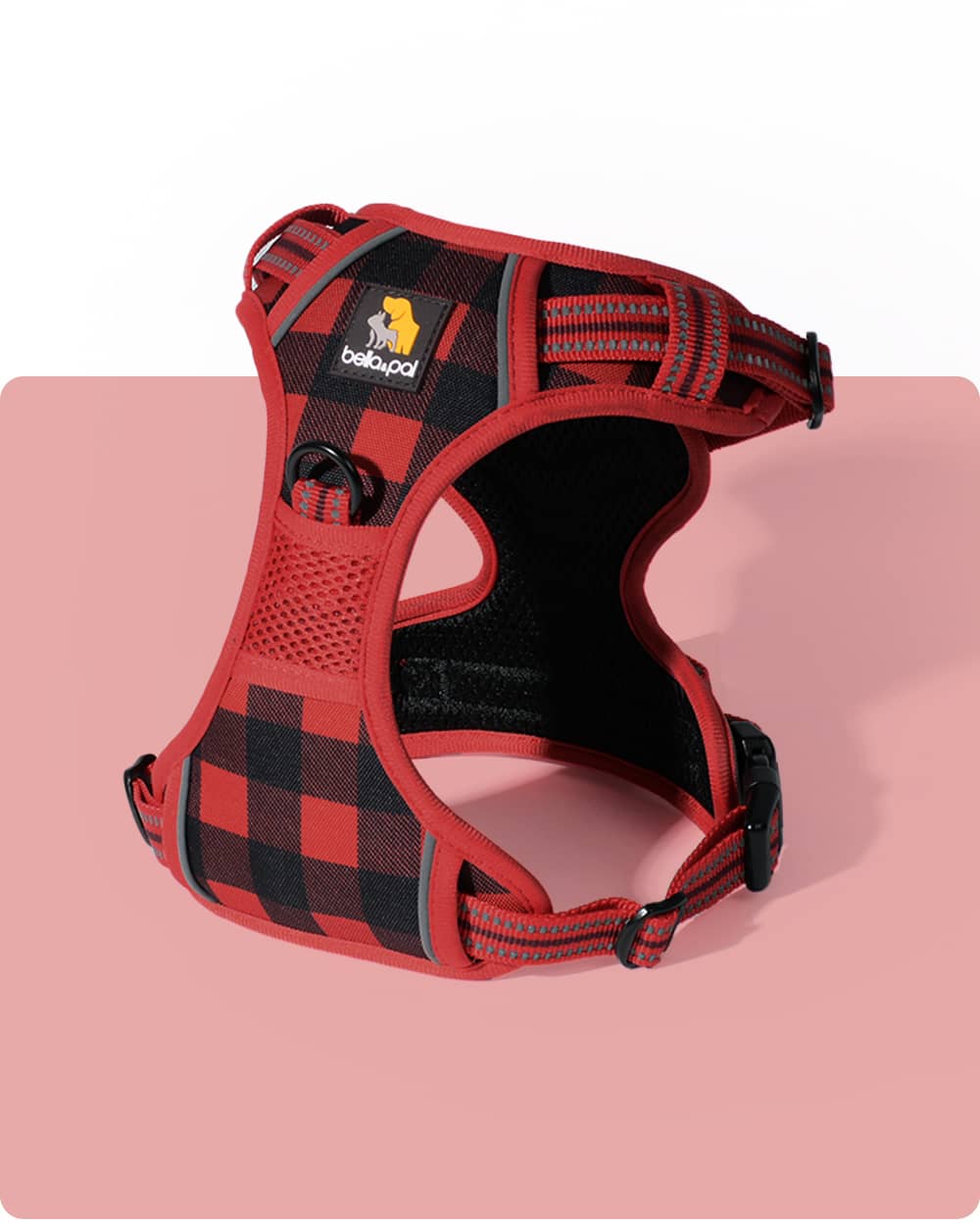 Smart Pro No Pull Dog Harness - Scottish Style Red Grid - stringsmall