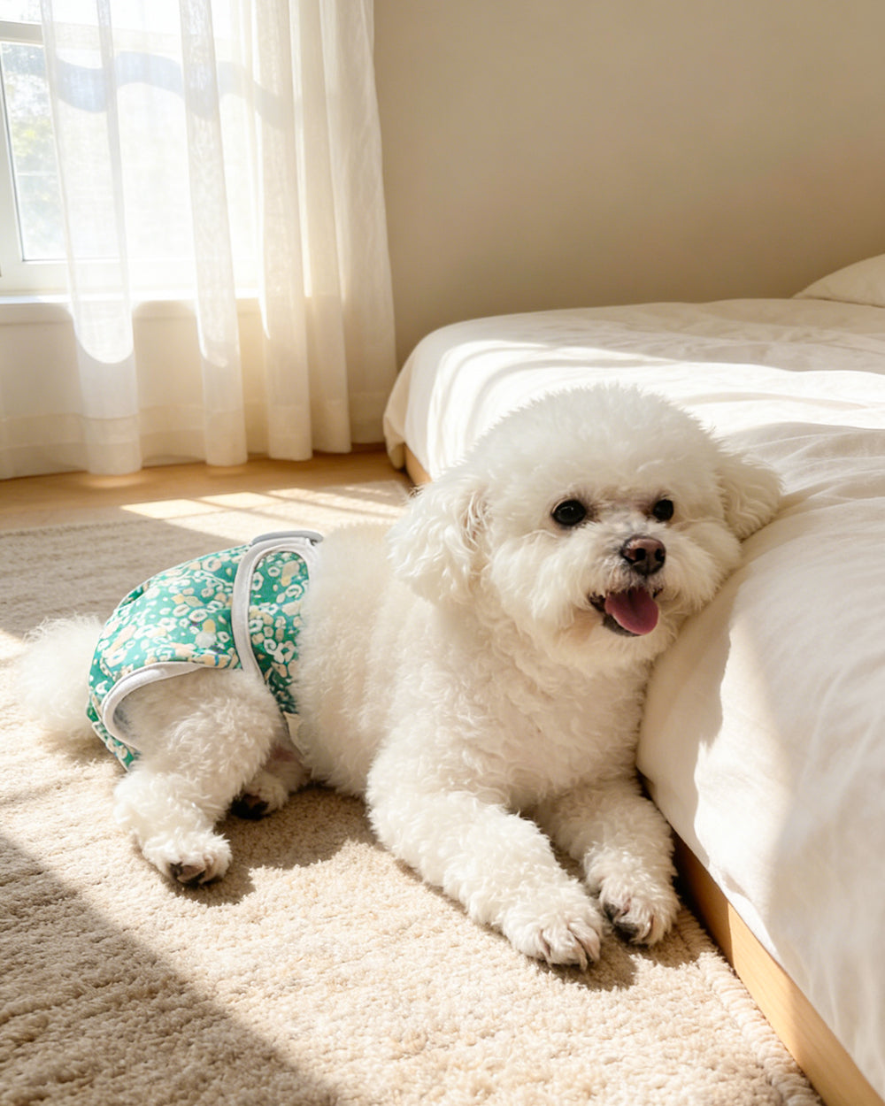 Washable Female Dog Diaper - Spring Meadow