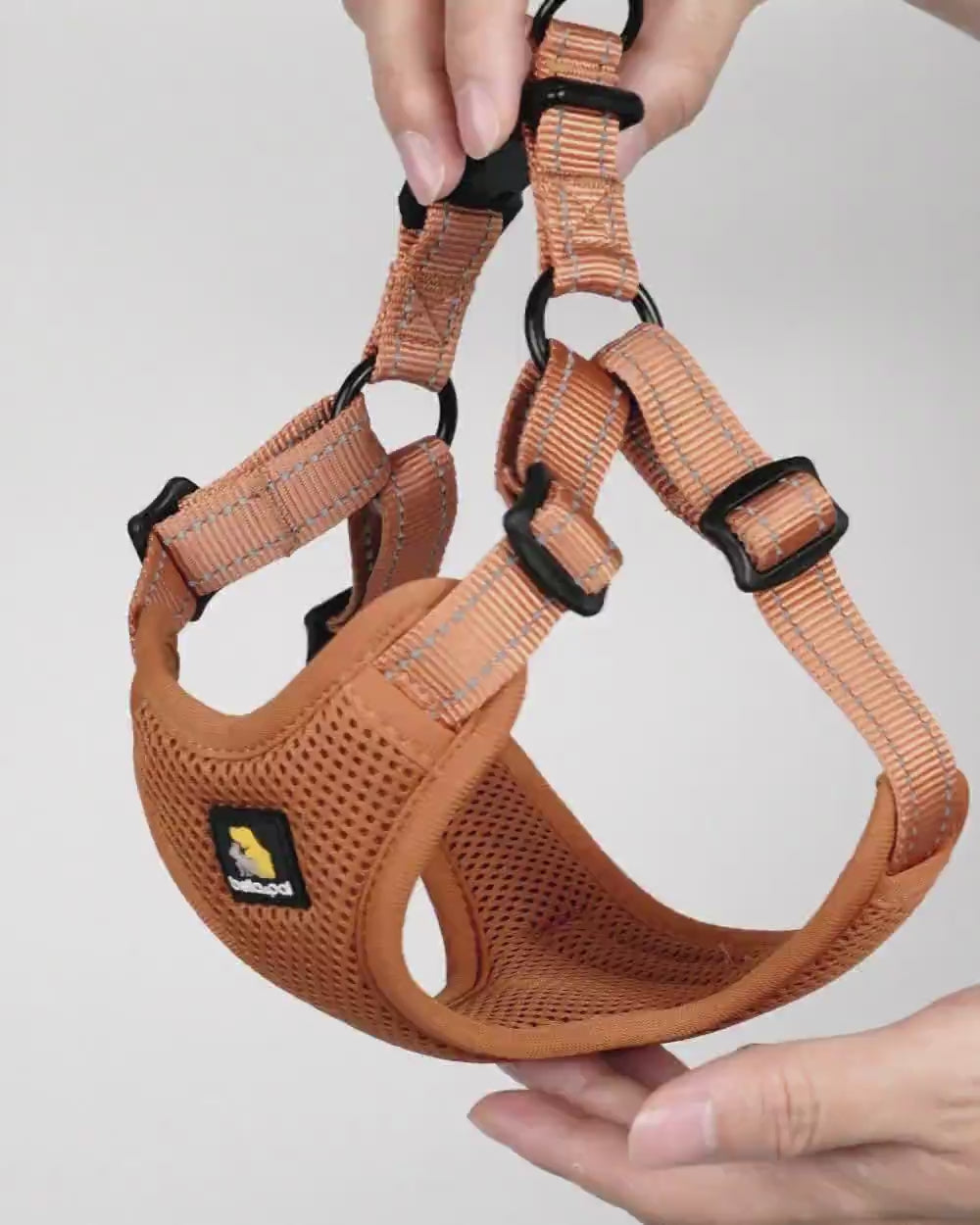 OxyMesh Flexi Step-in Harness and Leash Set - Mocha