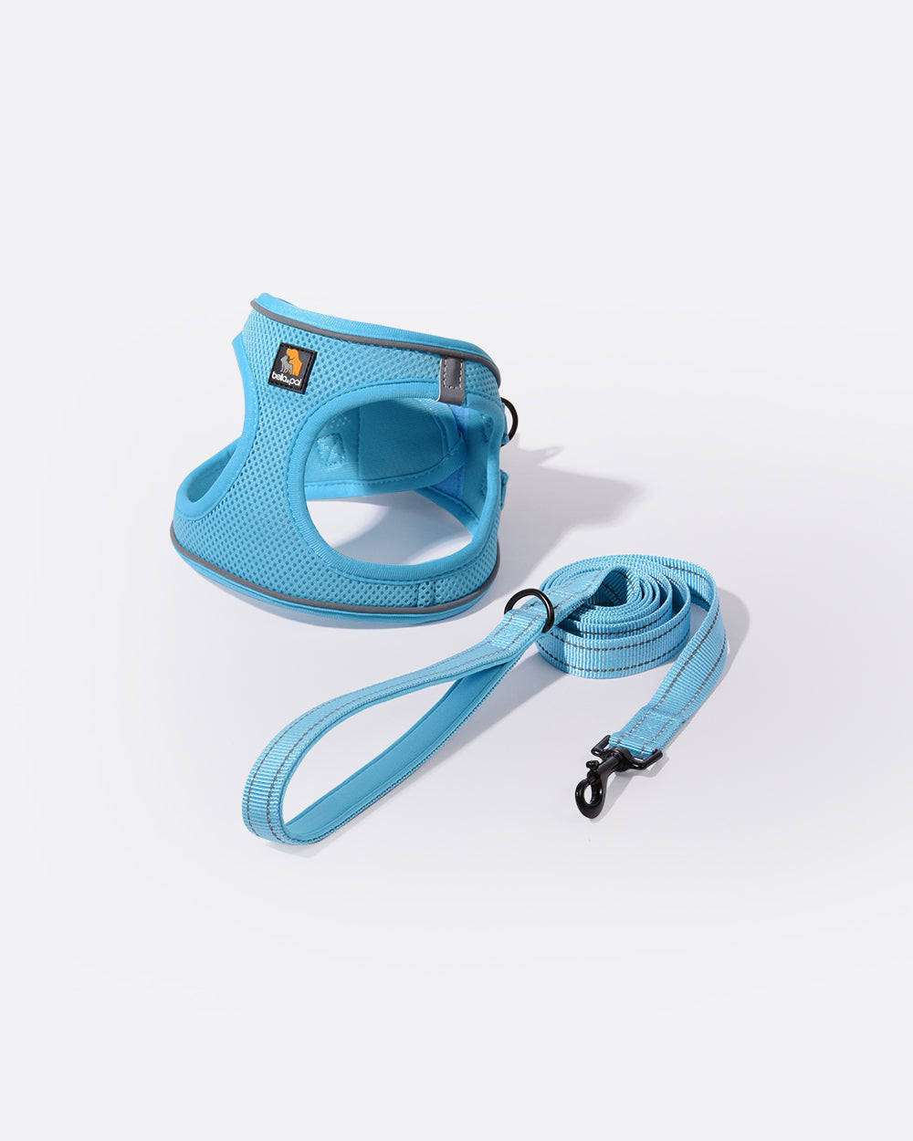 OxyMesh Velcro Step-in Harness and Leash Set - Sky Blue