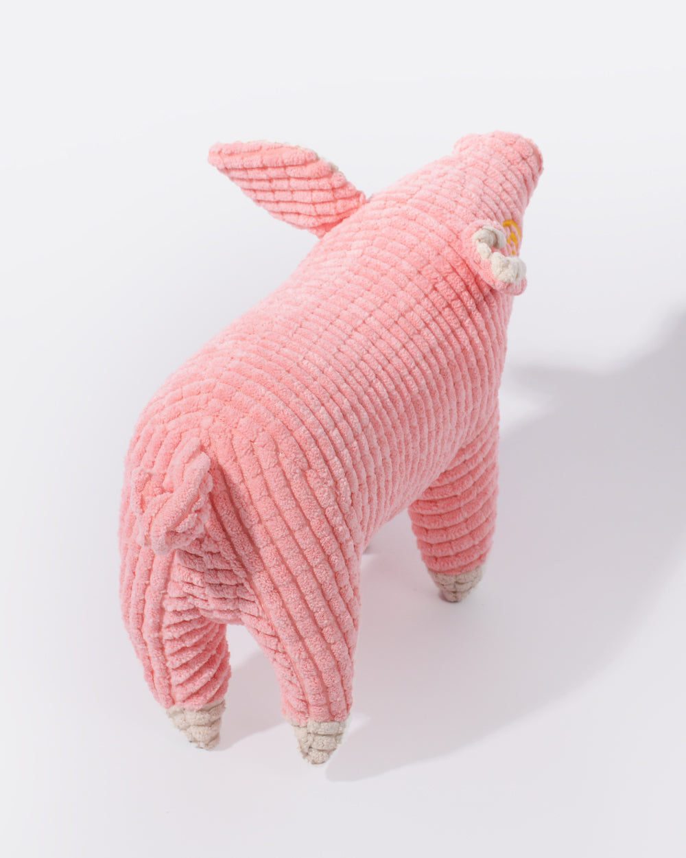 毛絨吱吱狗玩具 - 粉紅豬