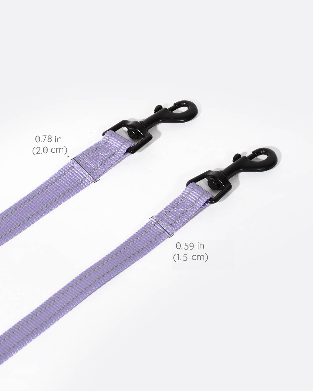 簡約柔軟反光牽引繩 - 薰衣草紫